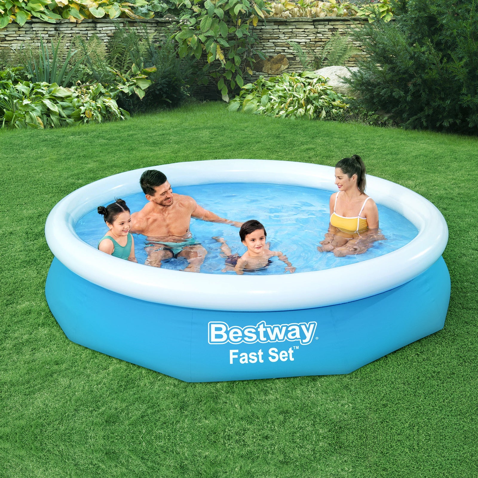 Bestway Swimming Pool 305x66cm Above Ground Round Inflatable Pools w/ Filter Pump 3200L Tristar Online