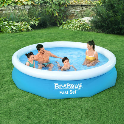 Bestway Swimming Pool 305x66cm Above Ground Round Inflatable Pools w/ Filter Pump 3200L Tristar Online