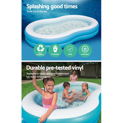 Bestway Inflatable Kids Pool Swimming Pool Family Pools 2.62m x 1.57m x 46cm Tristar Online