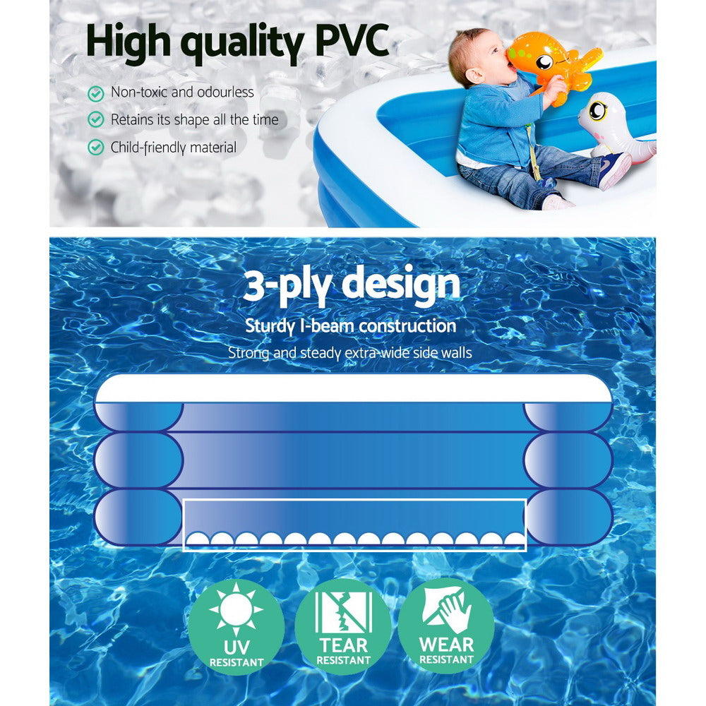 Bestway Inflatable Kids Play Pool Swimming Pool Rectangular Family Pools Tristar Online