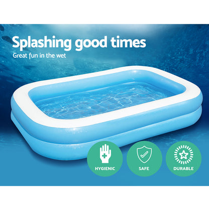 Bestway Kids Pool 262x175x51cm Inflatable Above Ground Swimming Pools 778L Tristar Online