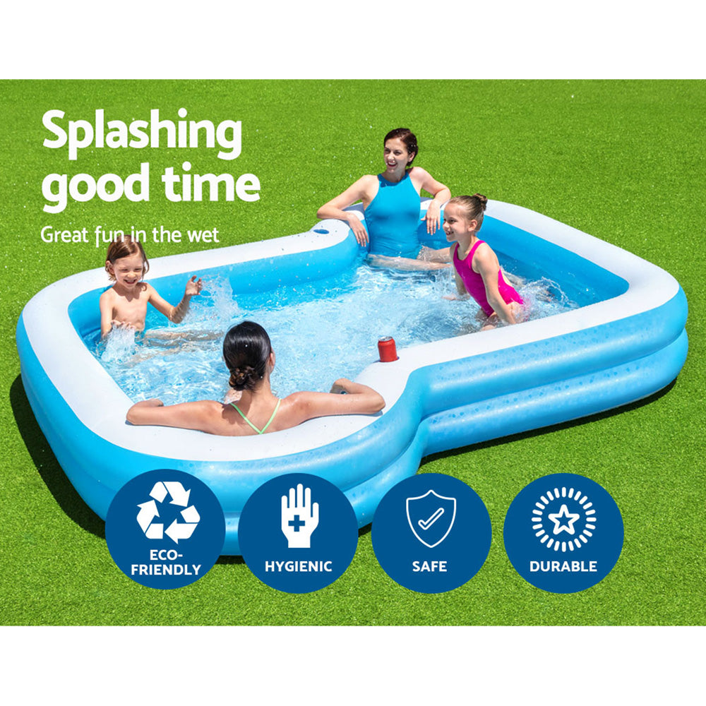Bestway Swimming Pool Kids Above Ground Inflatable Rectangular Family 3M Pools Tristar Online