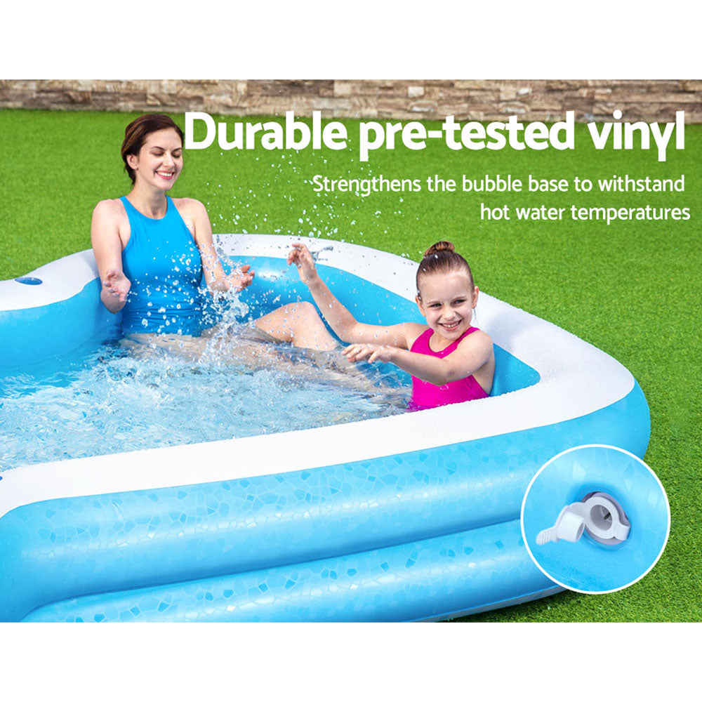 Bestway Swimming Pool Kids Above Ground Inflatable Rectangular Family 3M Pools Tristar Online