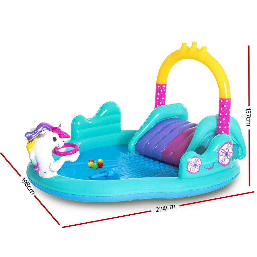 Bestway Kids Pool 274x198x137cm Inflatable Above Ground Swimming Play Pools 220L Tristar Online