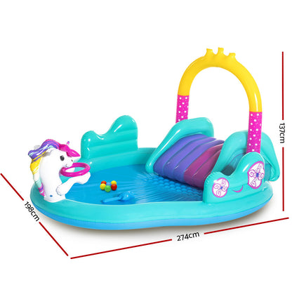 Bestway Kids Pool 274x198x137cm Inflatable Above Ground Swimming Play Pools 220L Tristar Online