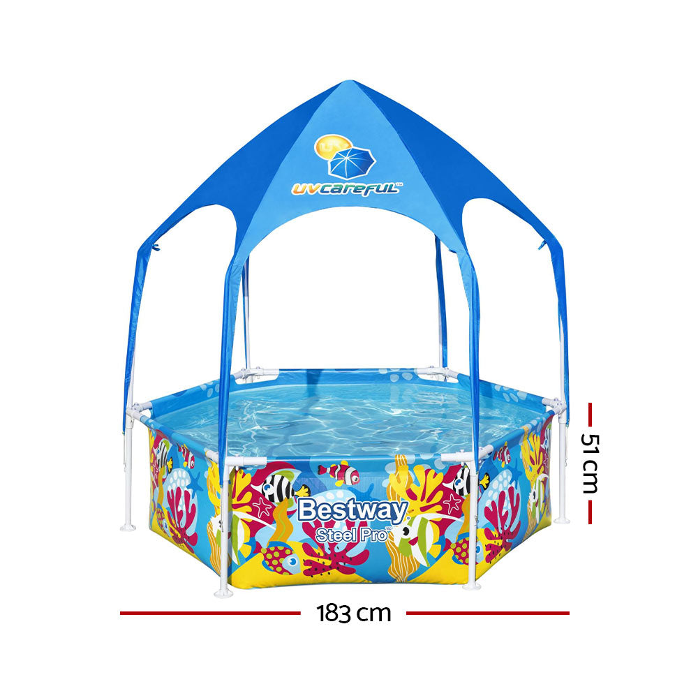 Bestway Swimming Pool Above Ground Plays Kids Steel Pro� Mist Shade Pools Tristar Online