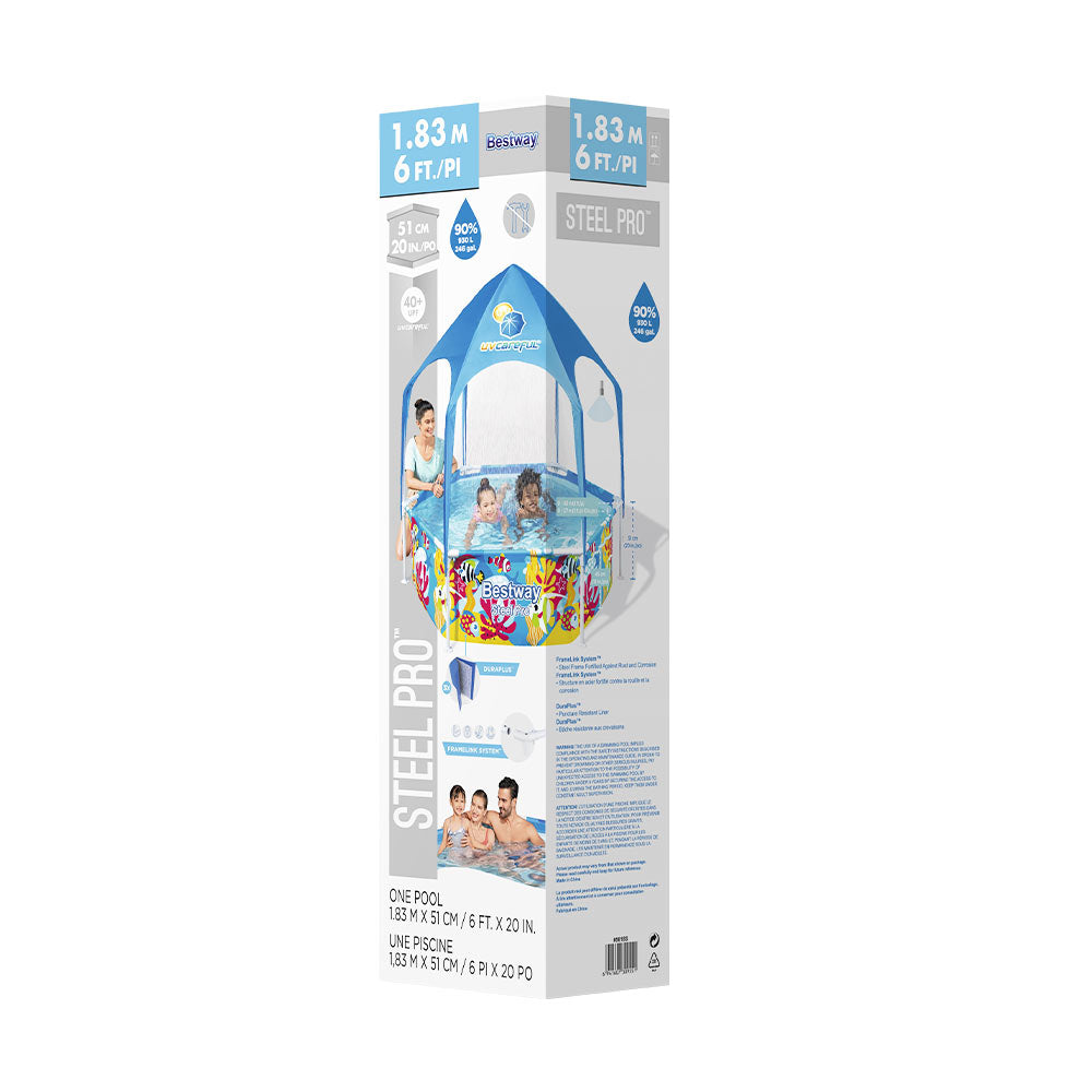 Bestway Swimming Pool Above Ground Plays Kids Steel Pro� Mist Shade Pools Tristar Online
