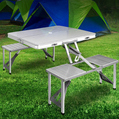 Weisshorn Camping Table Folding Aluminum Portable Outdoor Picnic 85CM Tristar Online