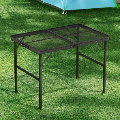 Weisshorn Folding Camping Table 90cm Desk Portable Outdoor Picnic Garden BBQ Tristar Online