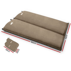 Weisshorn Self Inflating Mattress Camping Sleeping Mat Air Bed Pad Double Coffee 10CM Thick Tristar Online