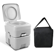 Weisshorn 20L Portable Outdoor Camping Toilet with Carry Bag- Grey Tristar Online