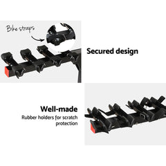 Giantz 4 Bicycle Bike Carrier Rack for Car Rear Hitch Mount 2" Foldable Black Tristar Online