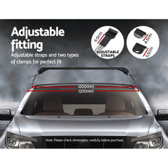 Universal Car Roof Rack Cross Bars 90cm Aluminium Adjustable Lockable 45kg Clamps Tristar Online