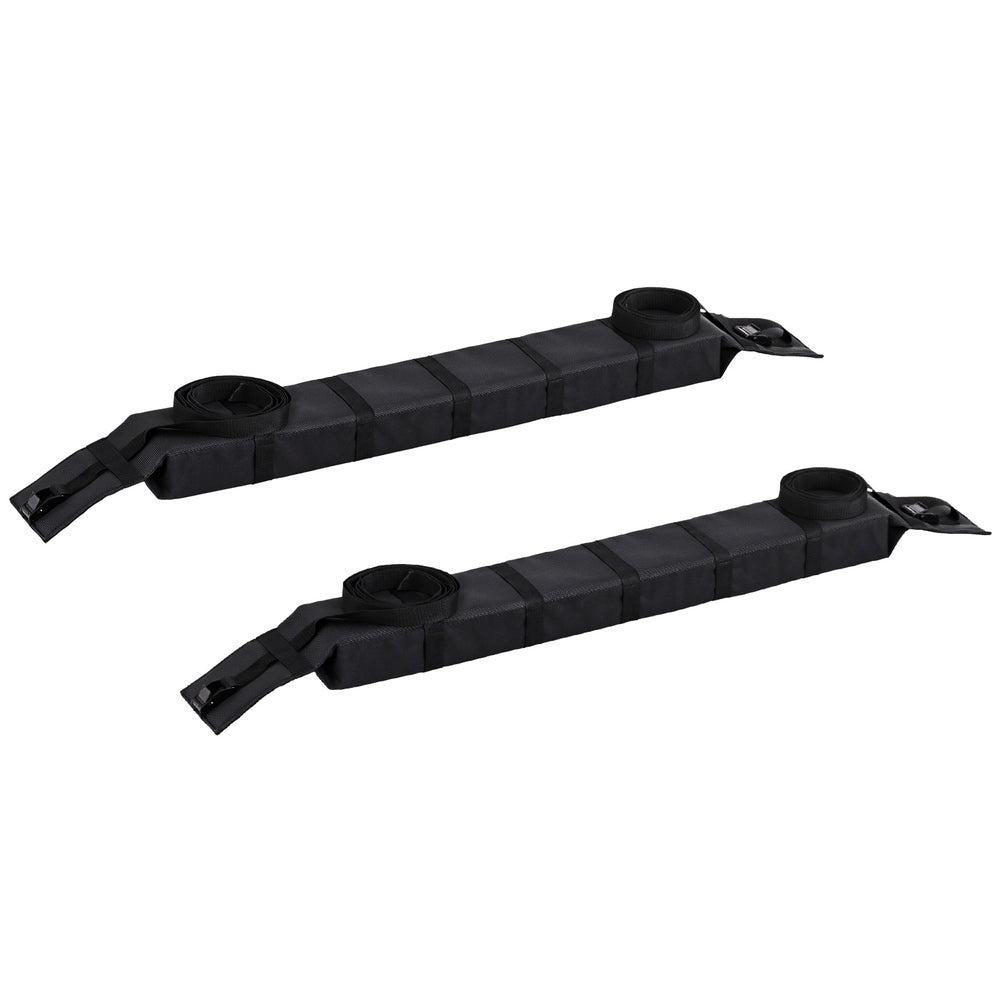 Universal Soft Car Roof Rack 116cm Kayak Luggage Carrier Adjustable Strap Black Tristar Online