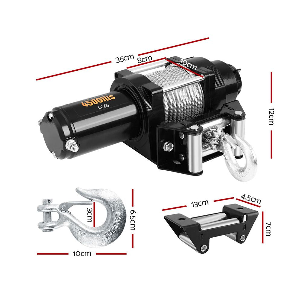 Giantz 12V Wireless Electric Winch Remote with Steel Cable Tristar Online