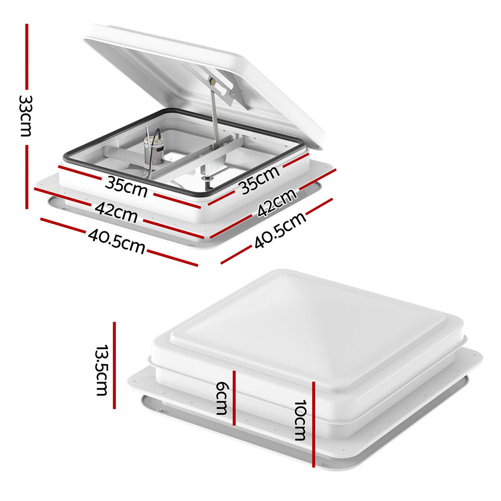 Weisshorn Caravan Roof Vent Fan Air Exhaust Hatch 12V RV Motorhome Camper White Tristar Online