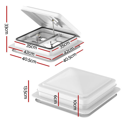 Weisshorn Caravan Roof Vent Fan Air Exhaust Hatch 12V RV Motorhome Camper White Tristar Online