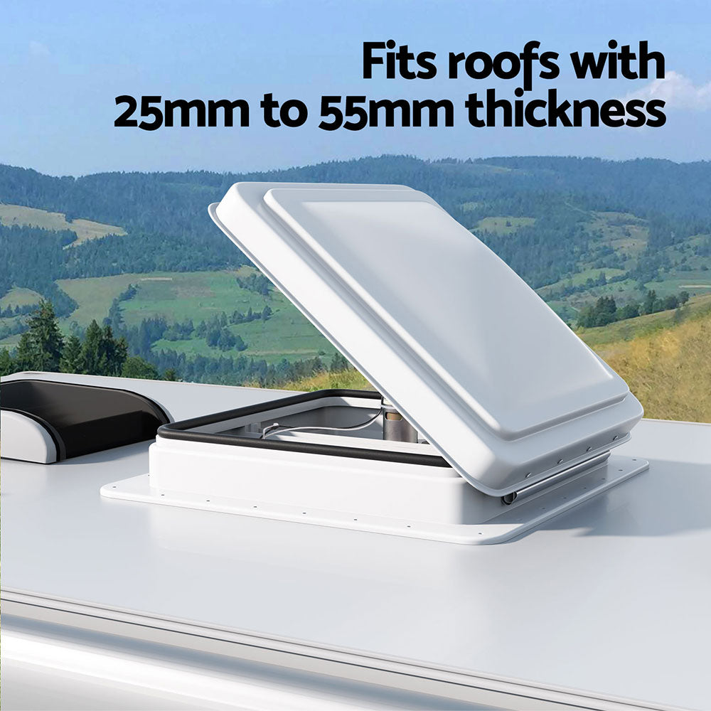 Weisshorn Caravan Roof Vent Fan Air Exhaust Hatch 12V RV Motorhome Camper White Tristar Online