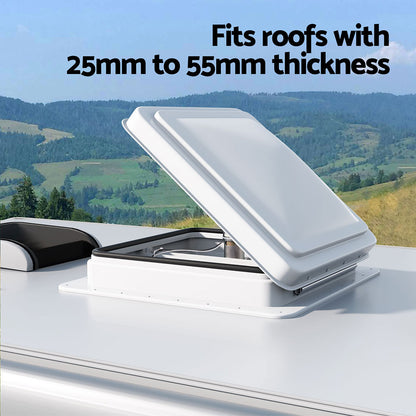 Weisshorn Caravan Roof Vent Fan Air Exhaust Hatch 12V RV Motorhome Camper White Tristar Online