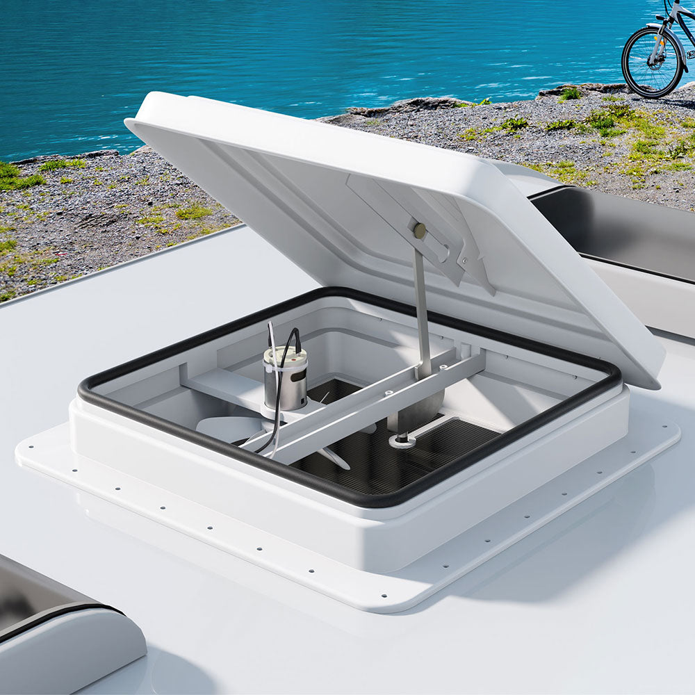 Weisshorn Caravan Roof Vent Fan Air Exhaust Hatch 12V RV Motorhome Camper White Tristar Online