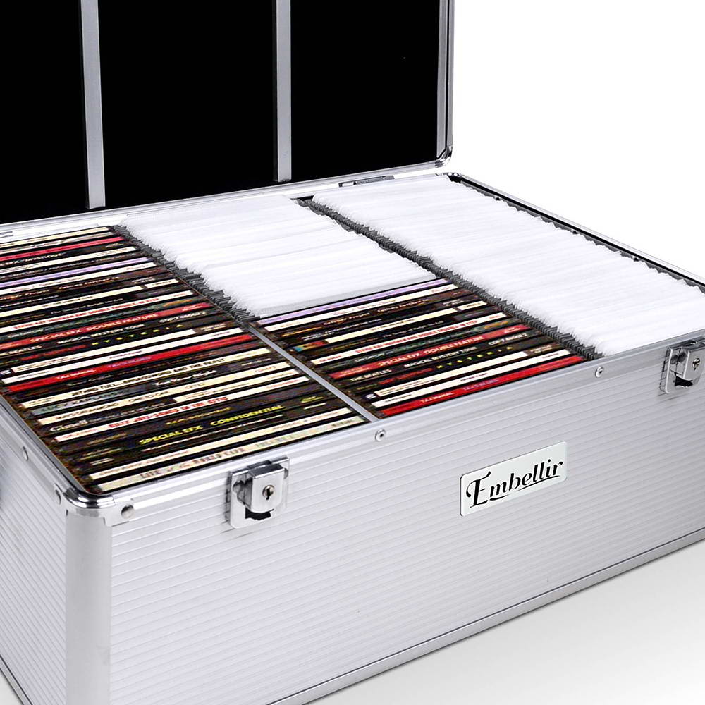 Embellir CD Case DVD Cases Storage Box 500 Discs Aluminium Case DVD Folders Tristar Online