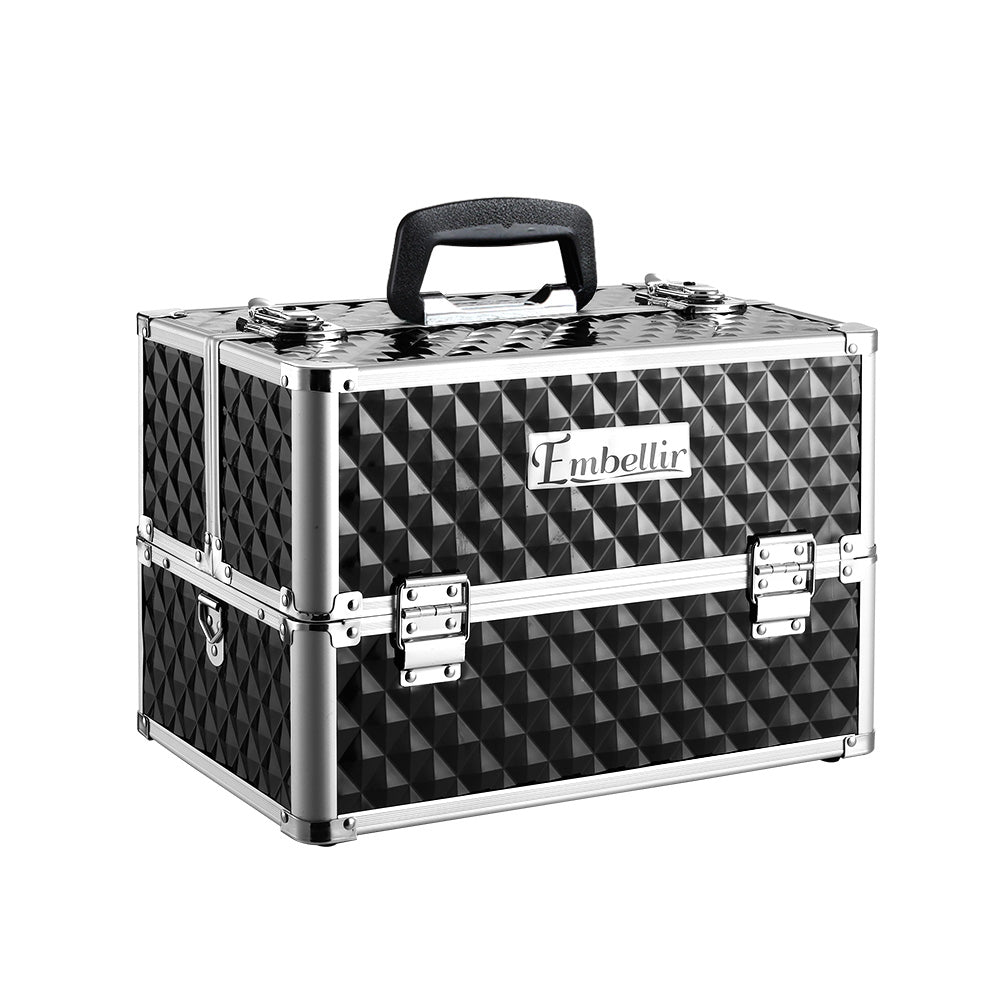 Embellir Portable Cosmetic Beauty Makeup Case - Diamond Black Tristar Online