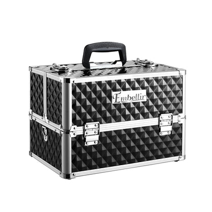 Embellir Portable Cosmetic Beauty Makeup Case - Diamond Black Tristar Online