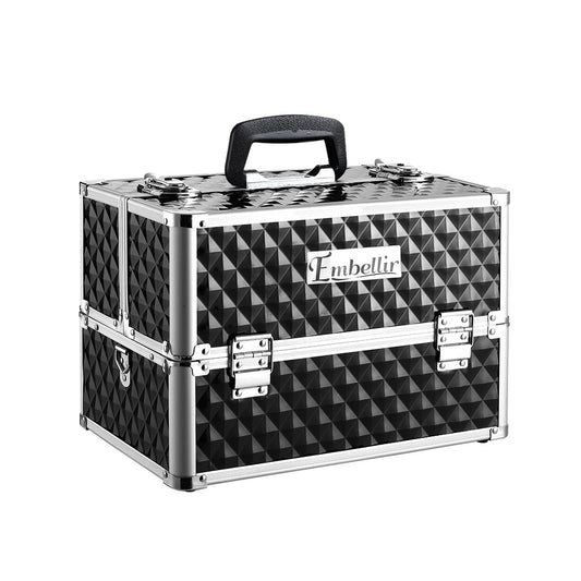 Embellir Portable Cosmetic Beauty Makeup Case - Diamond Black Tristar Online