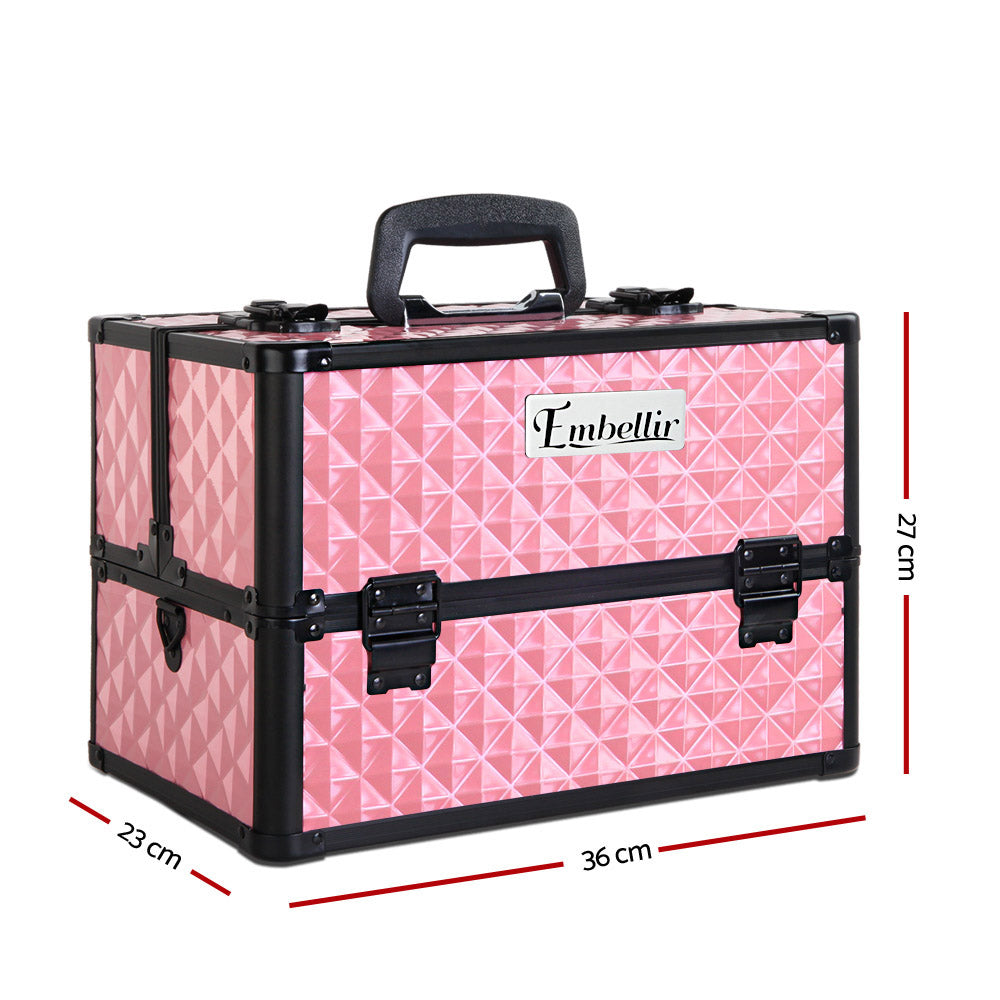Embellir Portable Cosmetic Beauty Makeup Case - Diamond Pink Tristar Online