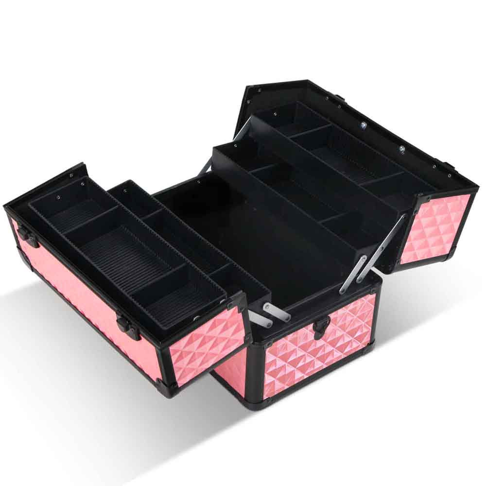 Embellir Portable Cosmetic Beauty Makeup Case - Diamond Pink Tristar Online