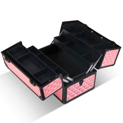 Embellir Portable Cosmetic Beauty Makeup Case - Diamond Pink Tristar Online