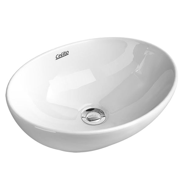 Cefito Ceramic Oval Sink Bowl - White Tristar Online