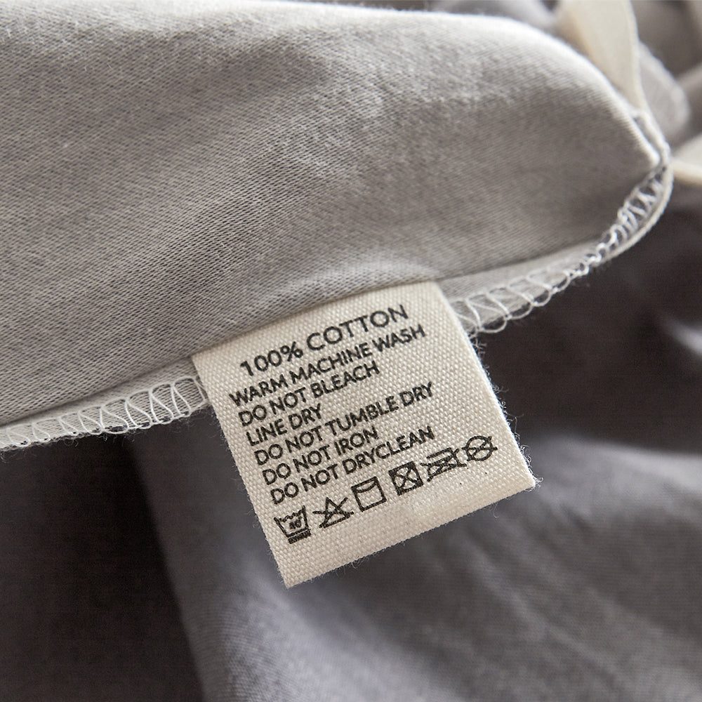 Cosy Club Washed Cotton Sheet Set Grey Double Tristar Online