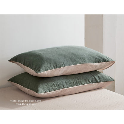 Cosy Club Sheet Set Cotton Sheets Single Green Beige Tristar Online
