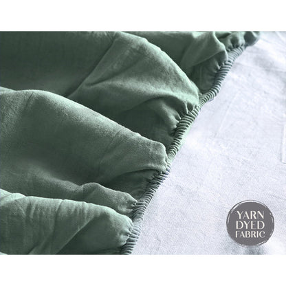 Cosy Club Sheet Set Cotton Sheets Single Green Beige Tristar Online