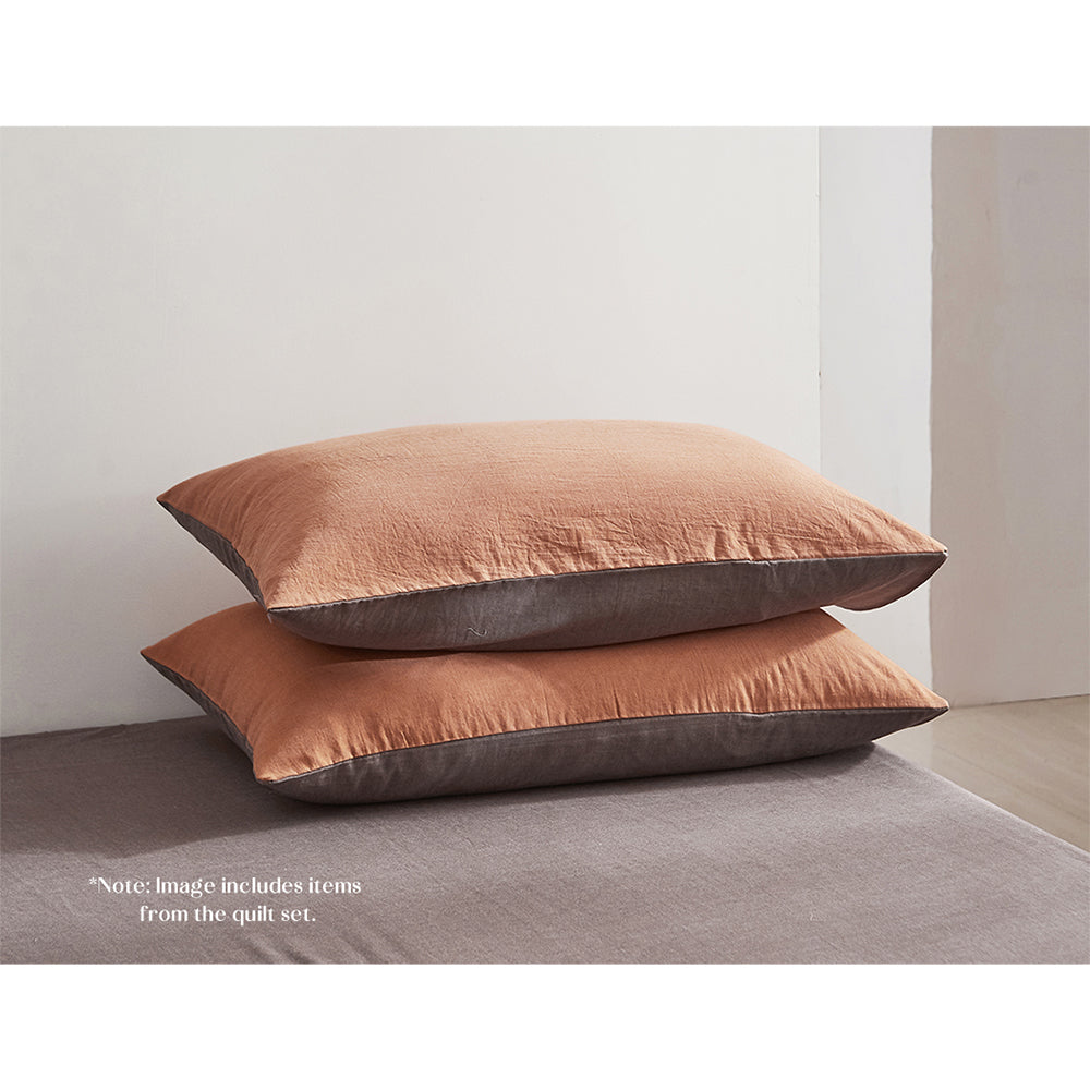 Cosy Club Sheet Set Cotton Sheets Single Orange Brown Tristar Online