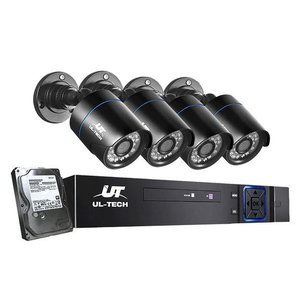 UL-tech 1080P CCTV Camera Home Security System DVR Outdoor HD Night Vision 4TB Tristar Online