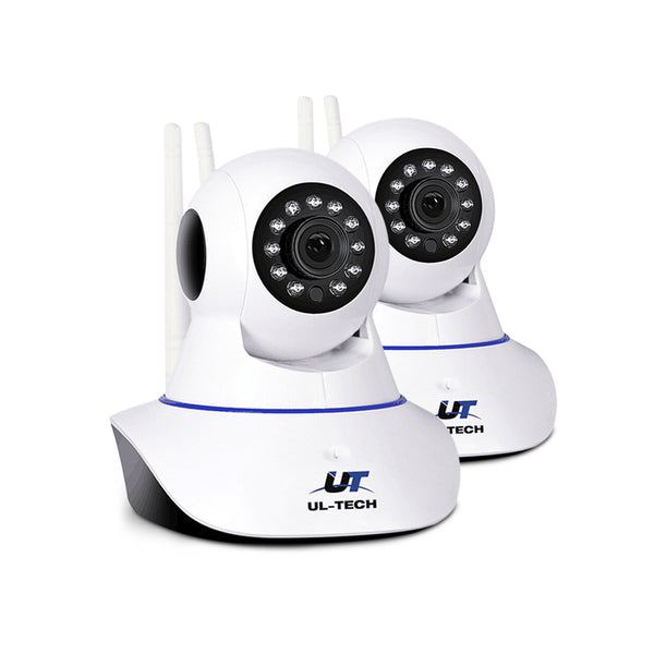 UL Tech Set of 2 1080P IP Wireless Camera - White Tristar Online