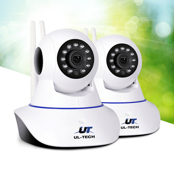 UL Tech Set of 2 1080P IP Wireless Camera - White Tristar Online