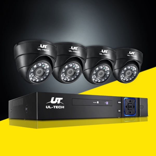UL-tech CCTV Security Camera Home System DVR 1080P IP Long Range 4 Dome Cameras Tristar Online