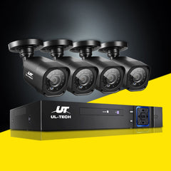 UL-TECH 4CH 5 IN 1 DVR CCTV Security System Video Recorder 4 Cameras 1080P HDMI Black Tristar Online