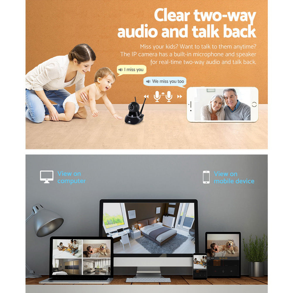 UL Tech 1080P WIreless IP Camera - Black Tristar Online