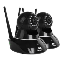 UL Tech Set of 2 1080P Wireless IP Cameras - Black Tristar Online