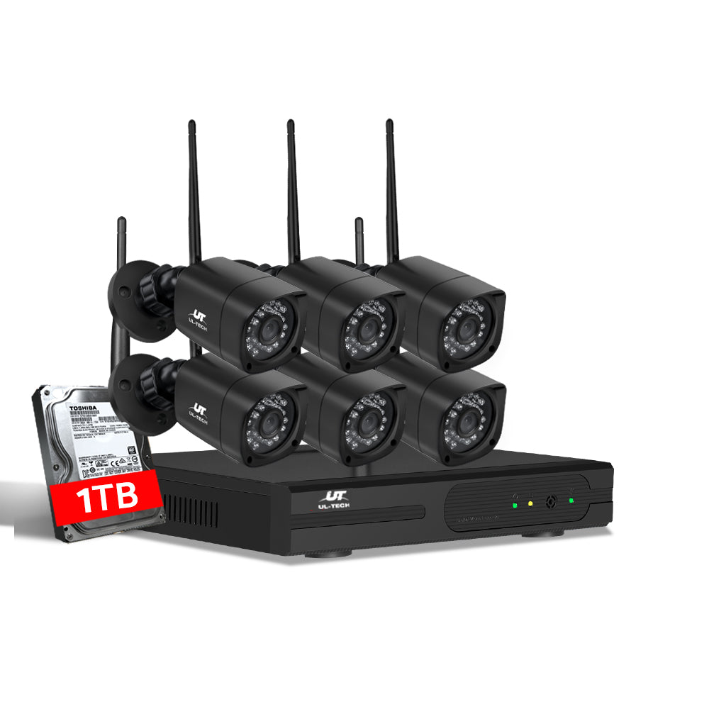 UL-tech CCTV Wireless Security Camera System 8CH Home Outdoor WIFI 6 Square Cameras Kit 1TB Tristar Online