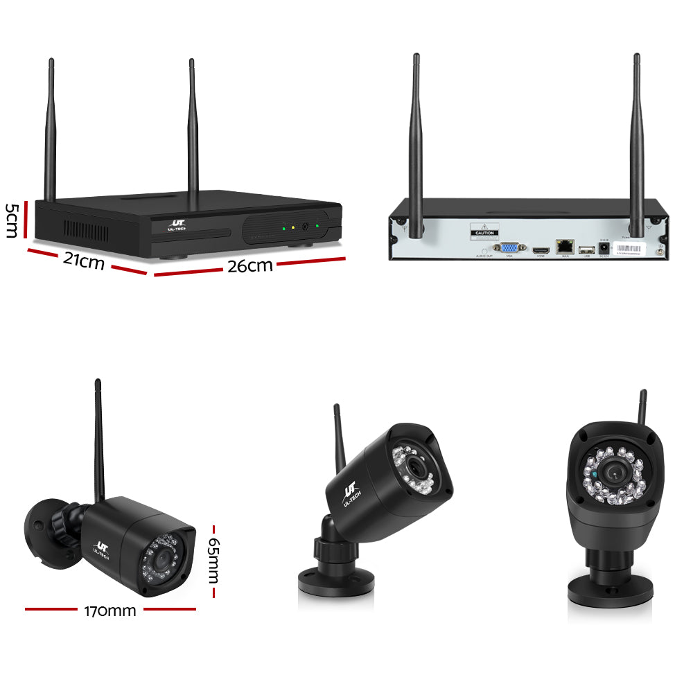 UL-tech CCTV Wireless Security Camera System 8CH Home Outdoor WIFI 6 Square Cameras Kit 1TB Tristar Online