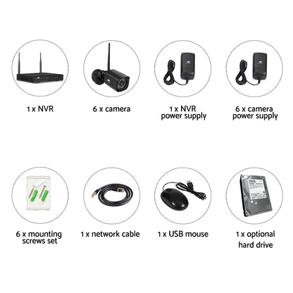UL-tech CCTV Wireless Security Camera System 8CH Home Outdoor WIFI 6 Square Cameras Kit 1TB Tristar Online
