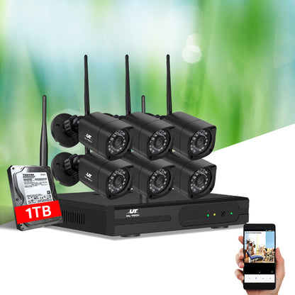 UL-tech CCTV Wireless Security Camera System 8CH Home Outdoor WIFI 6 Square Cameras Kit 1TB Tristar Online