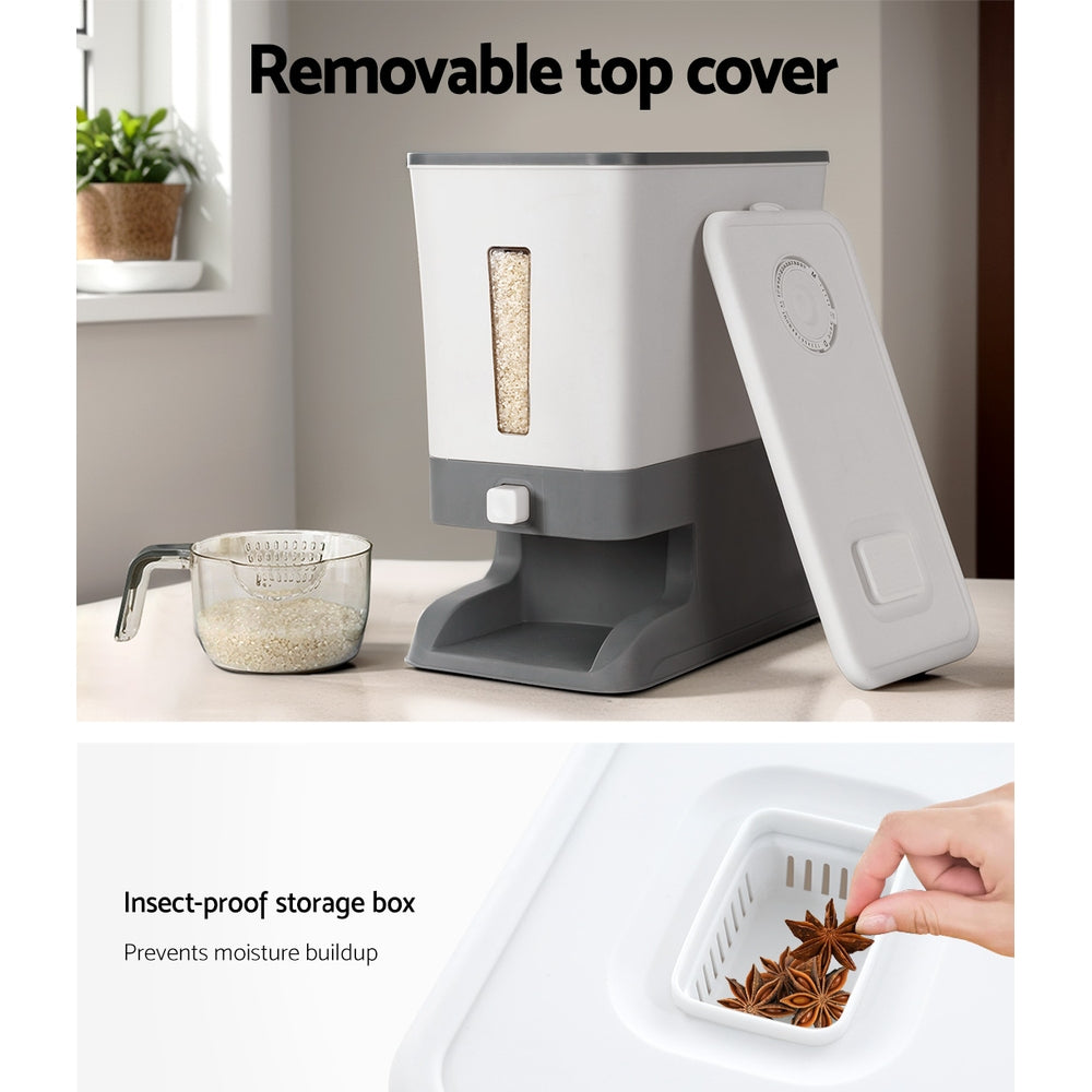 5-Star Chef Rice Cereal Dispenser Grain Container 12KG Tristar Online