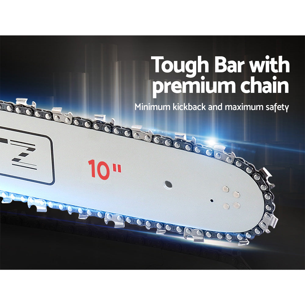 Giantz 20V Cordless Chainsaw - Black and Red Tristar Online