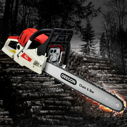 Giantz Petrol Chainsaw Commercial 52cc E-Start 20 Oregon Bar Pruning Chain Saw Tristar Online